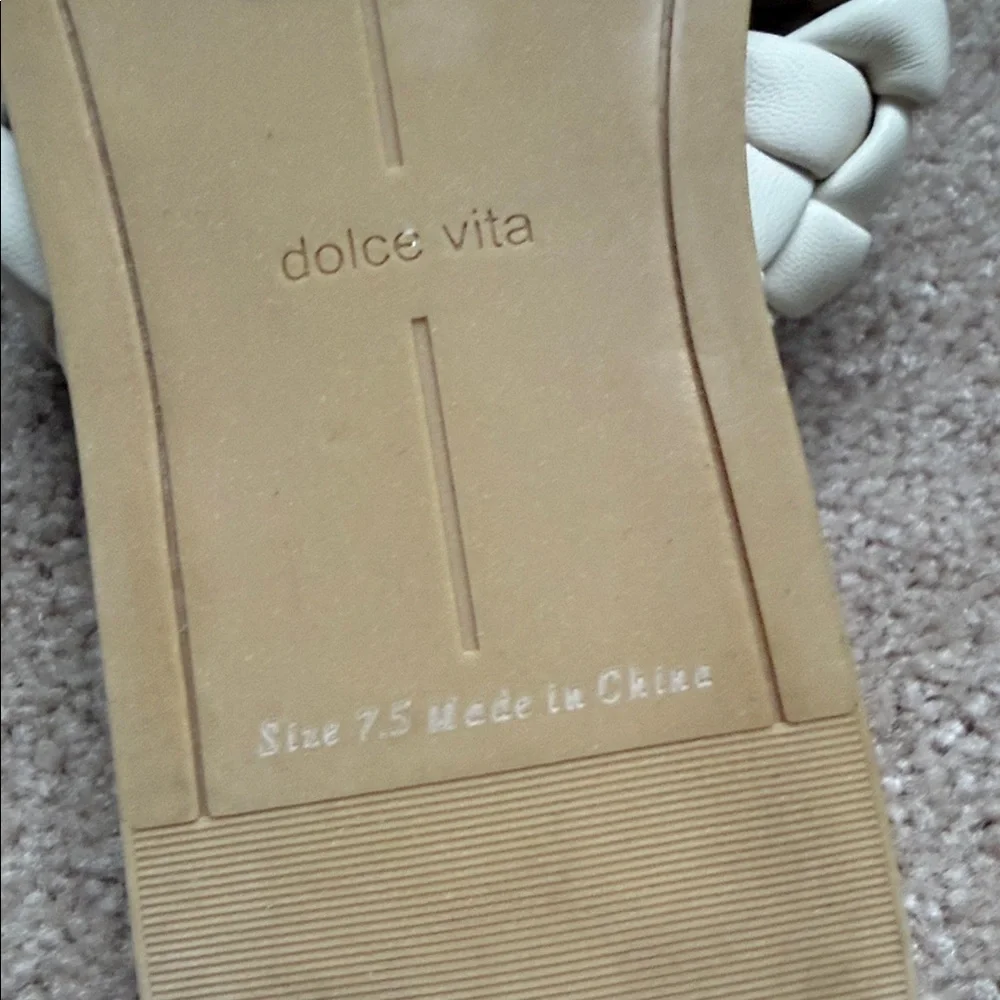 Dolce Vita Braided Double-Strap Slide Sandals - Cream